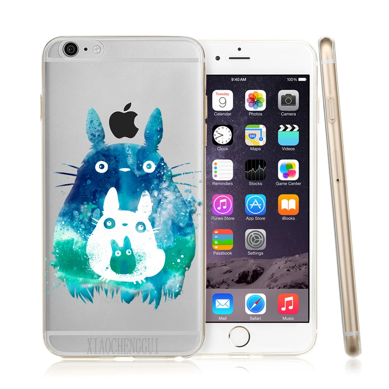 Милый мягкий прозрачный чехол для iPhone 5 55S SE 6 6S 7 8 Plus X с изображением Тоторо из
