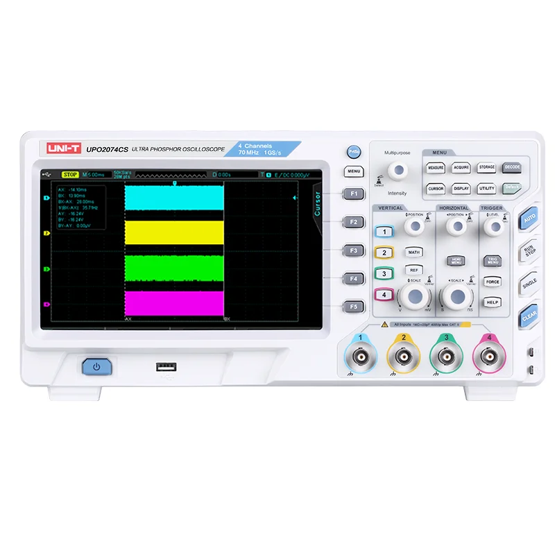 UNI T UPO2074CS USB цифровой флуоресцентный осциллограф 4 Каналы 70 МГц 1GSa/s|oscilloscope