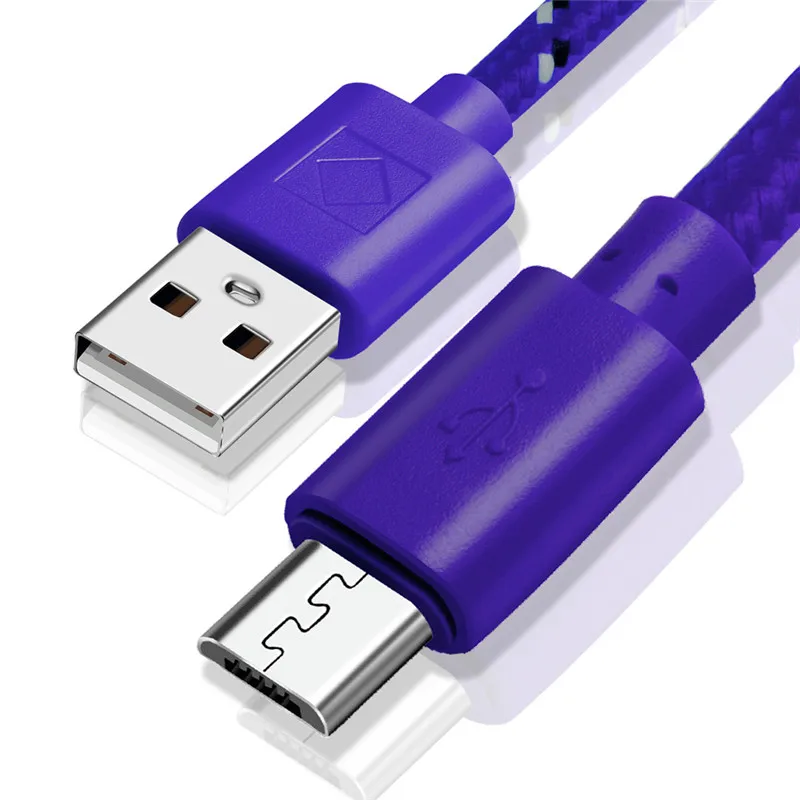 Нейлоновый Плетеный Micro USB кабель 1 м/2 м/3 м Синхронизация данных зарядное