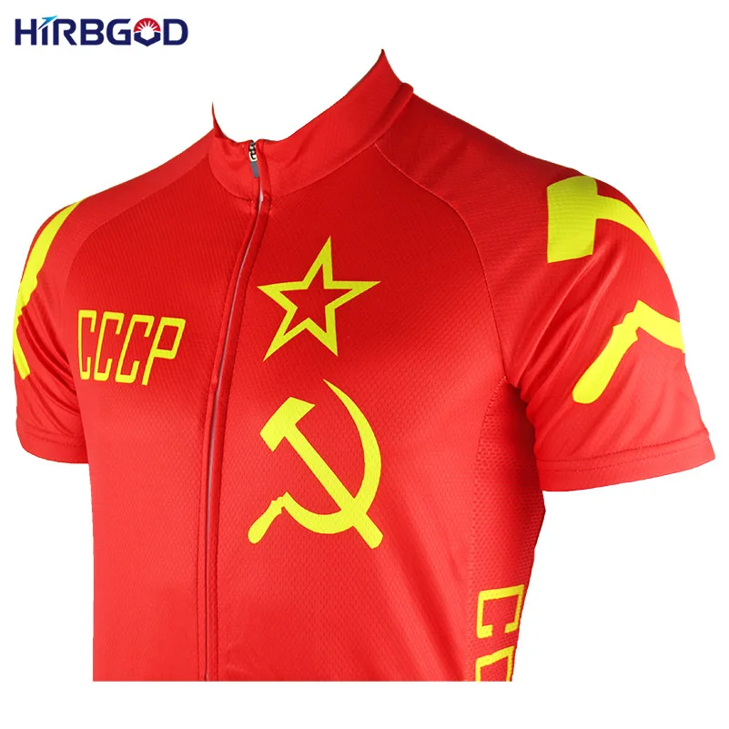 Мужская велосипедная майка HIRBGOD, одежда для велоспорта, CCCP, короткий рукав, Ropa Ciclismo, Ретро стиль, Майо Cyclisme, Классический Топ, одежда для велоспорта, NR236