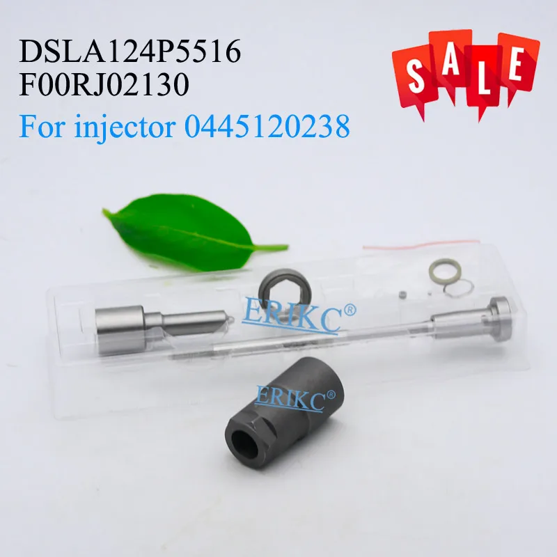 

ERIKC 0445120238 common rail fuel injector overhaul repair kits nozzle DSLA124P5516 valve F00RJ02130 for CUMMINS Dodge Ram