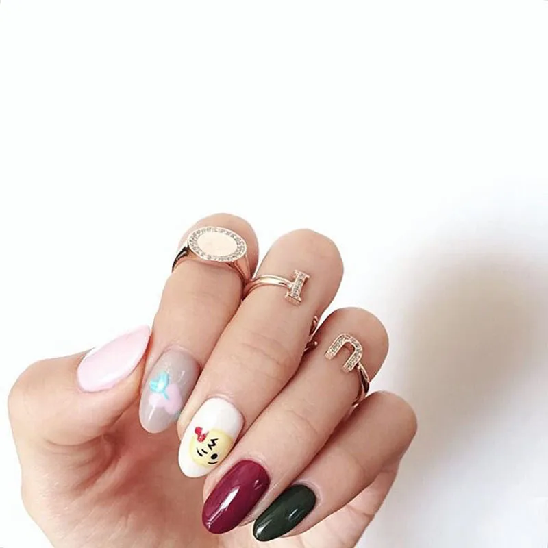 charm LOVE U ring fashion CZ heart loving cute fresh eternal S925 for woman girls adjustable open sweet finger jewelry | Украшения и