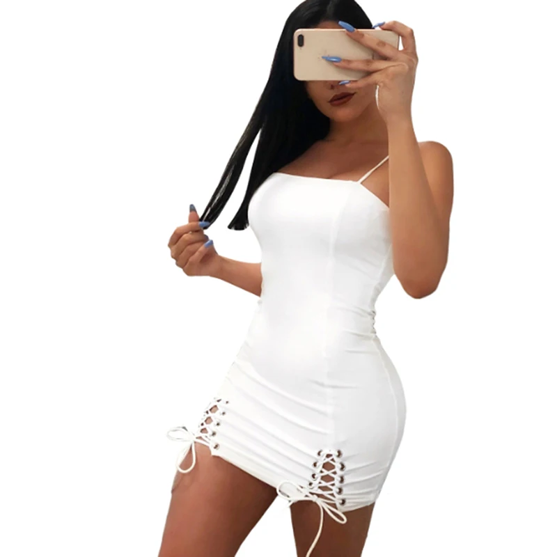 Лидер продаж Для женщин летние Клубные сексуальные платья 2019 Новое Повседневное