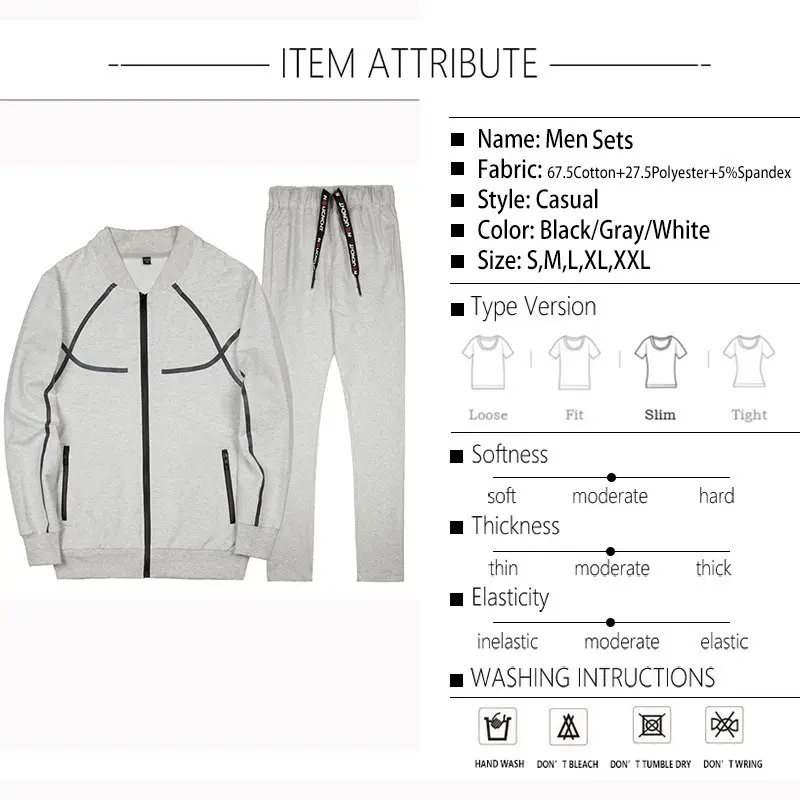 BROWON европейский размер лидер продаж осенние мужские комплекты толстовка + штаны