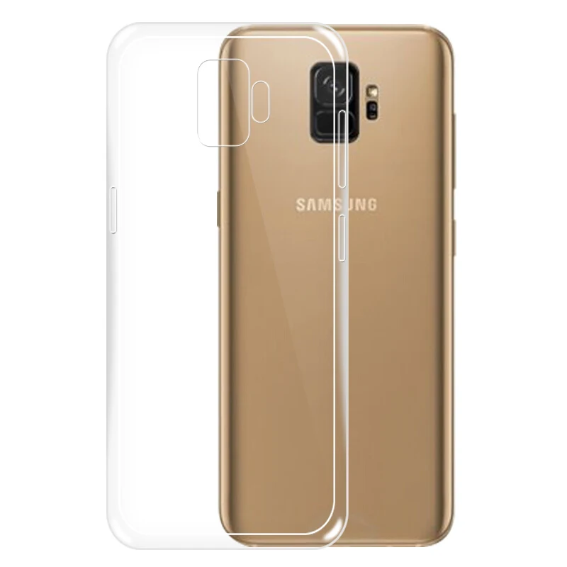 Ультратонкий Оригинальный чехол для Samsung Galaxy S9 Plus силиконовый прозрачный мягкий