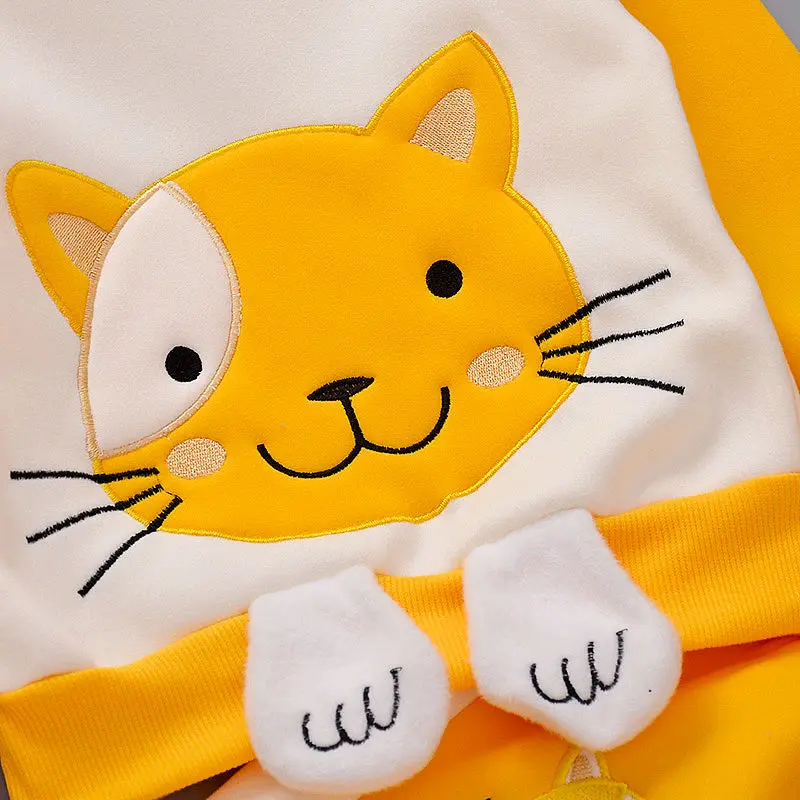 Комплект из 3 предметов одежда для девочек Хлопковая весенняя толстовка с