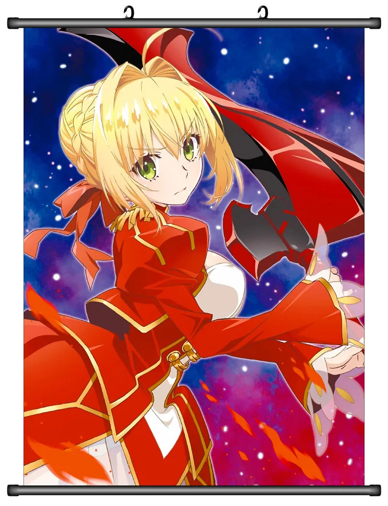 Japanese Decorative Picture Anime Fate/EXTRA Fate/Grand Order Nero Claudius Caesar Red saber Home Decor Wall Scroll Poster | Дом и сад