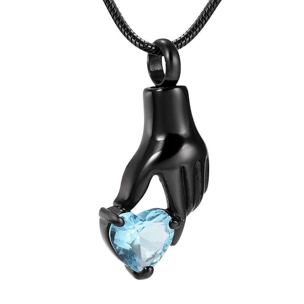 IJD9231 Золотой/розовое золото/черный ручной Кристалл Сердце Keepsake Мемориальный