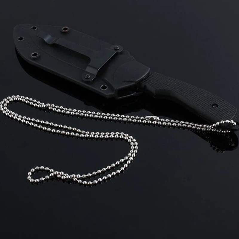 Фиксированным лезвием Выживание Охотничьи ножи открытый небольшой Цепочки и