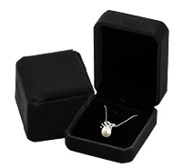 Black Jewelry Box Свадебные обручальные кольца коробка для сережек ожерелье браслет Ювелирные изделия Чехол на День святого Валентина подарочная упаковка 10 цветов - Цвет: Black Jewelry Box