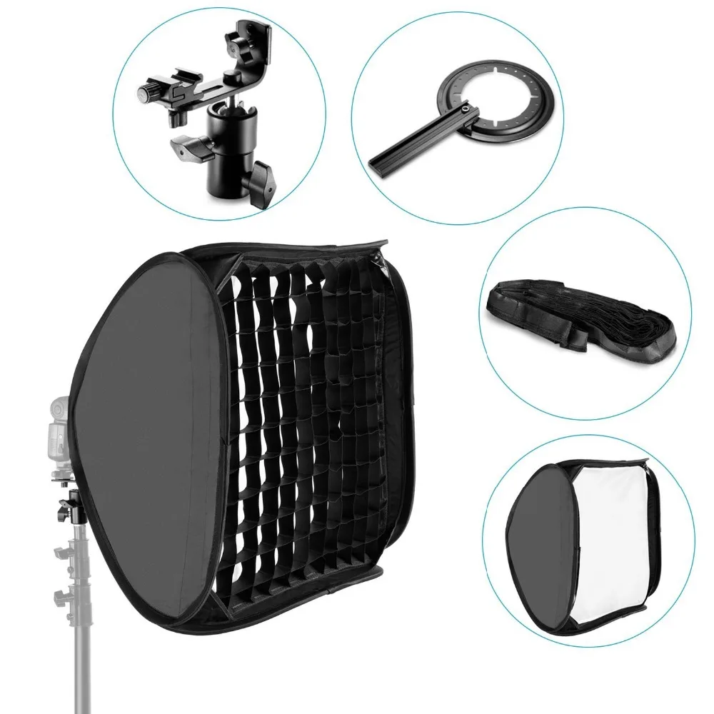 Neewer 60x60 см софтбокс для фотовспышки с сотовой сеткой диффузор L образной
