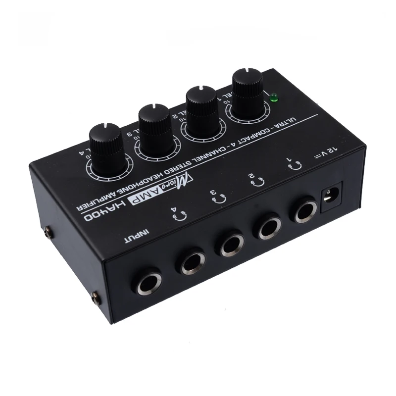 Черный цвет слоновой кости ультра 4 канала стерео наушники HA400 усилитель Microamp с