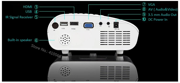 Заводская распродажа Удобный HDMI проектор с VGA SD USB TV тюнер совместимый для компьютера телефона DVD Светодиодный Светильник проектор