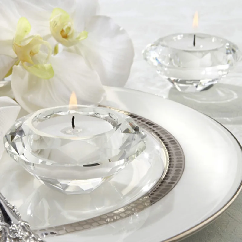 2 шт./лот свадебные подарки хрустальные свечи в форме алмаза для украшения