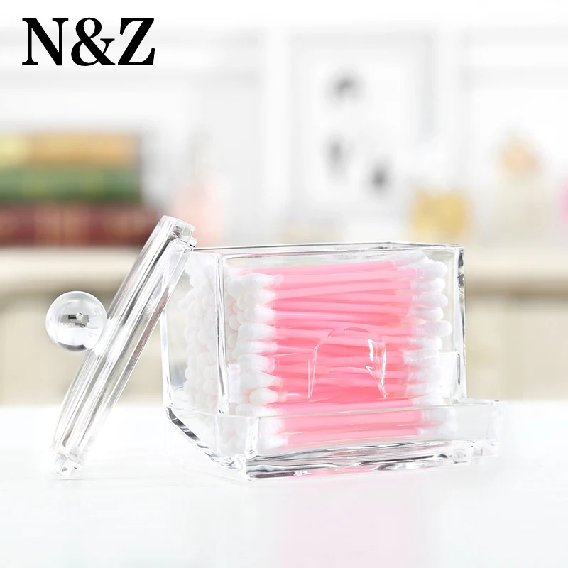 Ватные тампоны держатель шкатулки акрил косметика для ногтей-арт таблетки