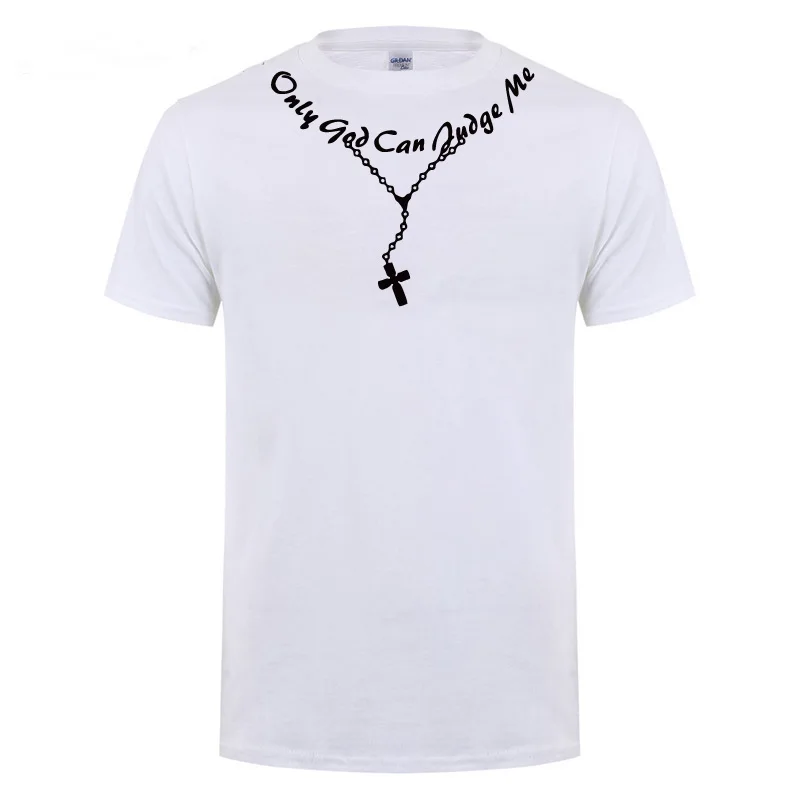 Хлопковая футболка с надписью "Only God Can Judge Me Cross Rosary Tattoo Script" для Кристиана Иисуса, мужчины, женщины, хип-хоп, рэп, Swag, Повседневная футболка