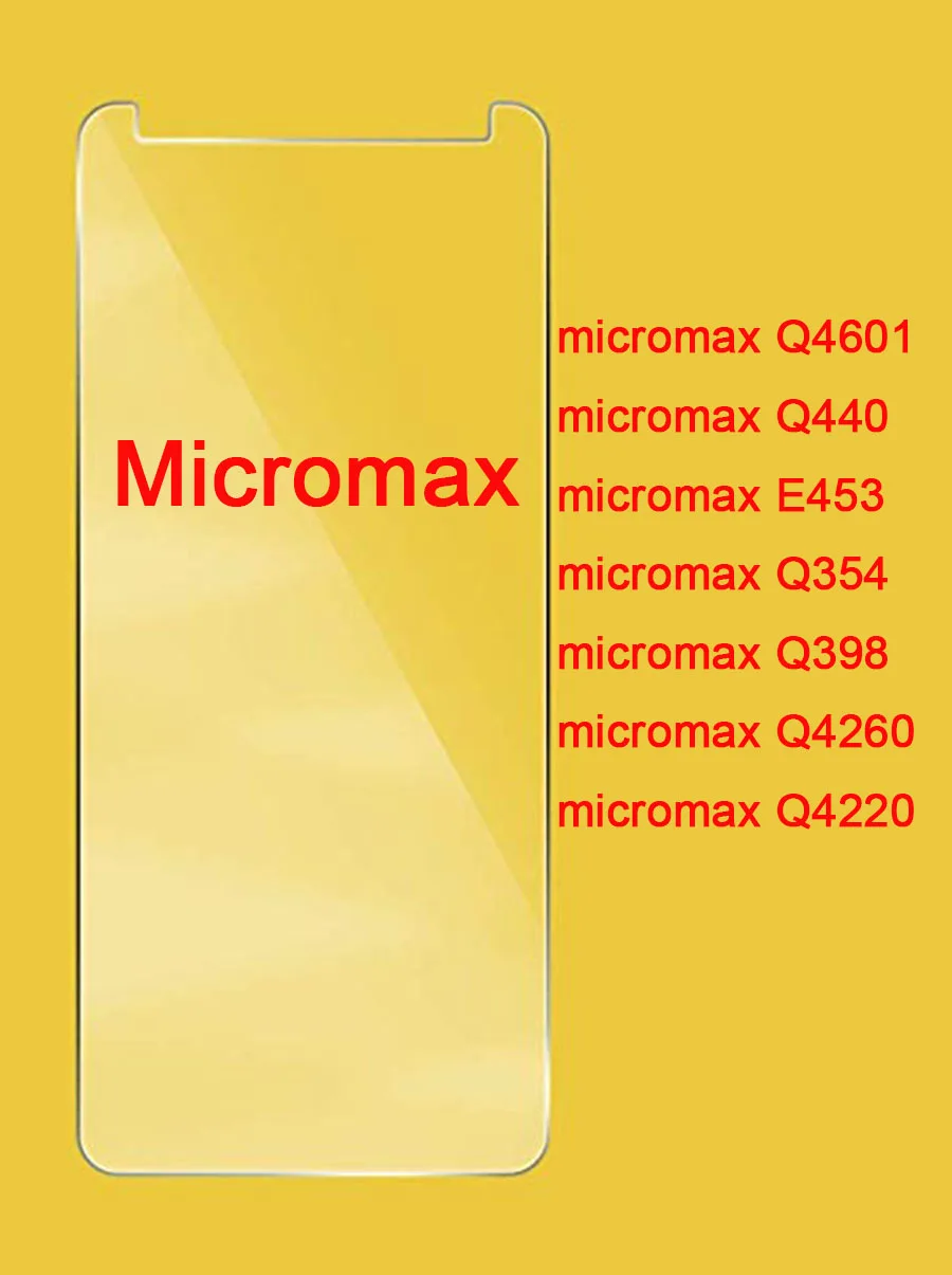 Закаленное стекло для micromax Q4601 Q440 E453 Q354 Q398 Q4260 Q4220 2.5D 0 26 мм 9H Премиум Защита экрана |