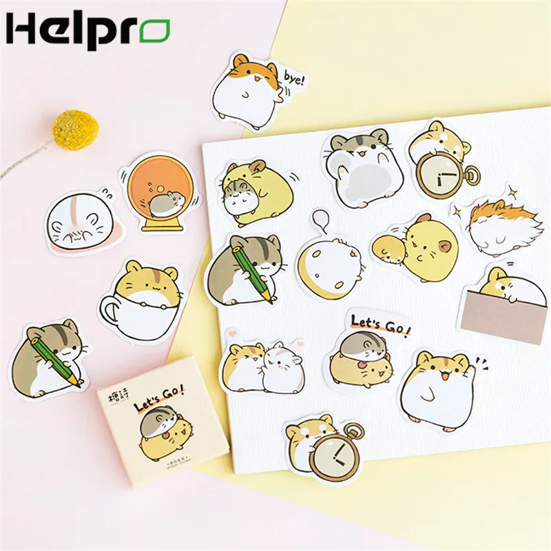 Helpro 45 шт./кор. маленькая морская свинка милый стикер kawaii школьные украшения