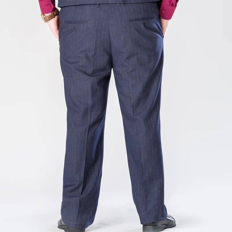 Large Size 7XL 8XL 9XL New Men's Business Casual Striped Suit Pants Stylish High Quality Men's Striped Loose Suit Pants