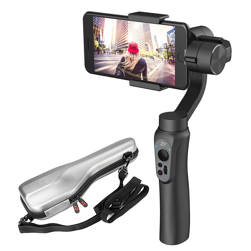 SmoothQ-black ZHIYUN Smooth Q 4 3-осевой стабилизатор для смартфона, для телефона, для iPhone 7 6s плюс S7 S6& Gopro 3/4/5 samsung S8 портативный монопод с шарнирным замком - Цвет: SmoothQ-black