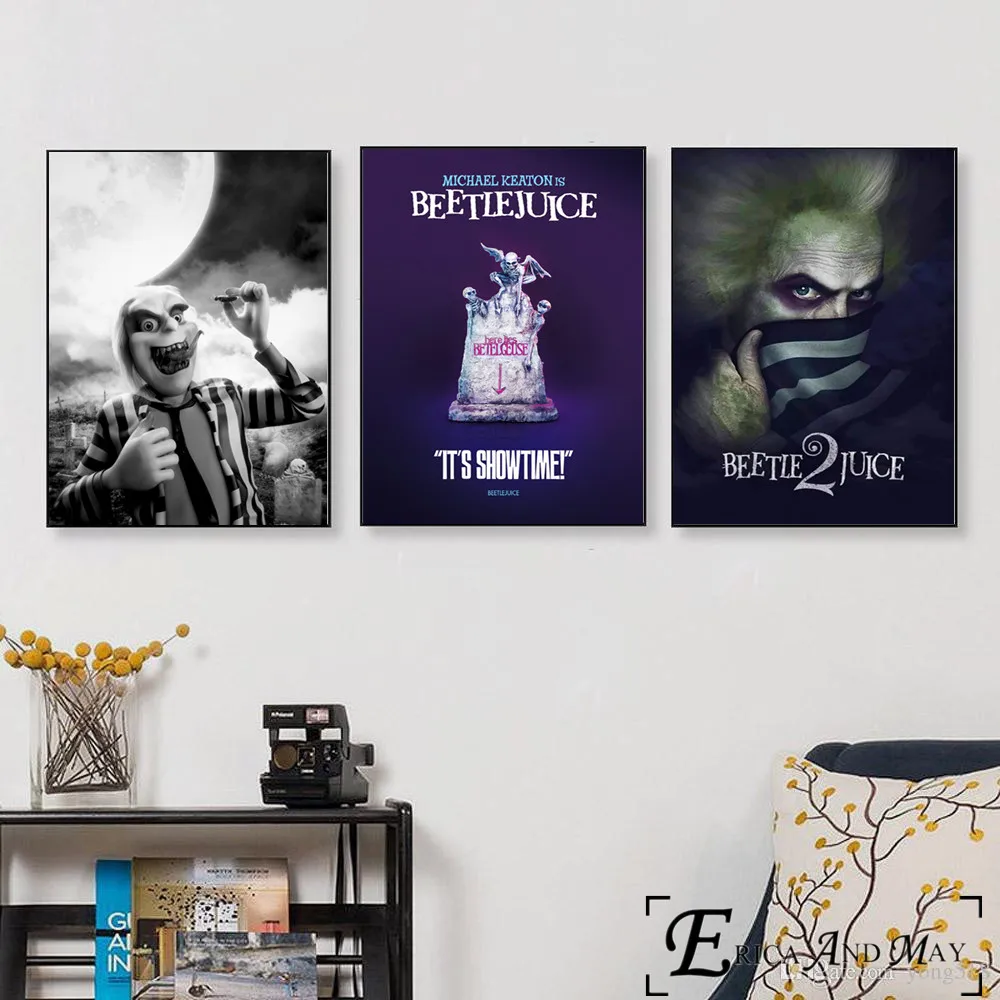 Винтажный художественный постер Beetlejuice с изображением фильма настенная живопись