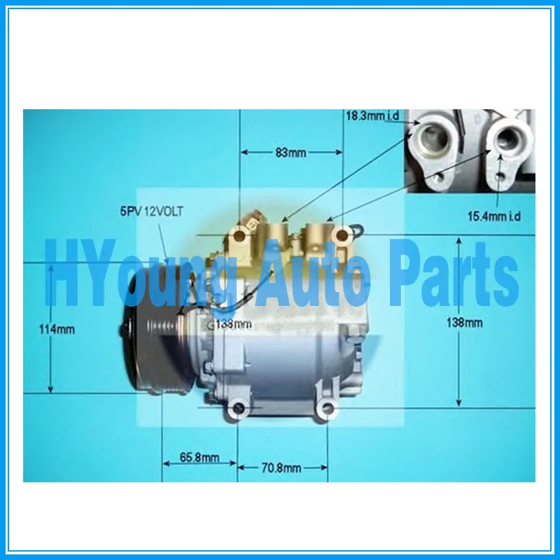 HS 090R HS090R 108 мм 5pk авто компрессор переменного тока для Honda Jazz II Keihin 38810PWAJ02 38800 P14 006