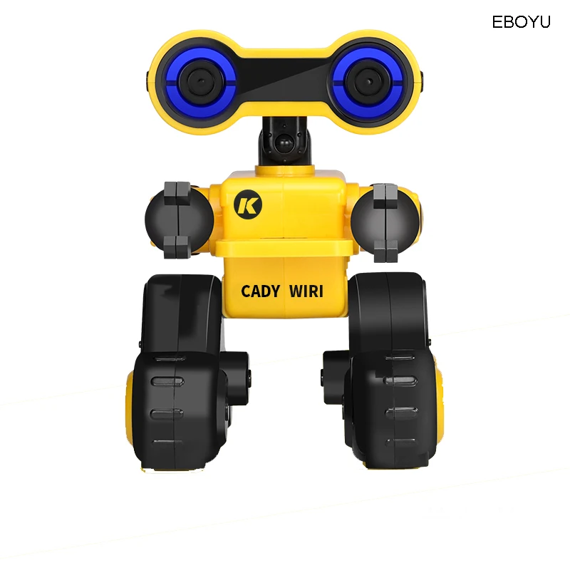 Интеллектуальный робот EBOYU JJR/C JJRC R13 Cady WIRI, программируемый музыкальный танец, игрушка-робот для детей в подарок - Цвет: Цвет: желтый
