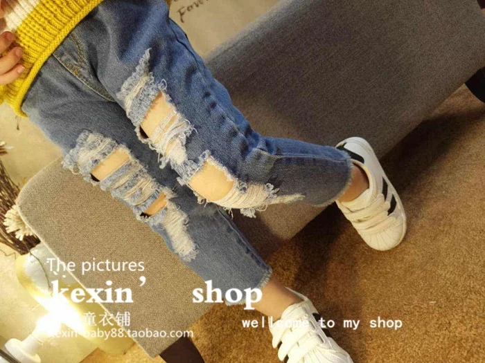 Детские джинсы с дырками на возраст 2 7 лет|jeans for kids|girls jeansjeans kids girls |