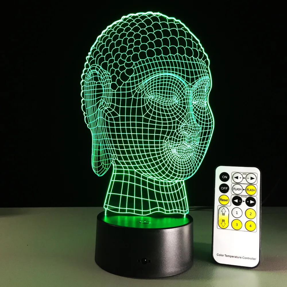 3D Светодиодная лампа с дистанционным управлением пауэрбанк питанием от Usb