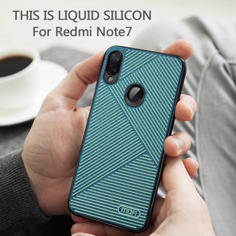 Чехол для xiaomi redmi note 7 pro, чехол MOFI для xiaomi note 7 global Liquid Silicone в полоску, чехол для задней панели note 7Pro, полный Чехол