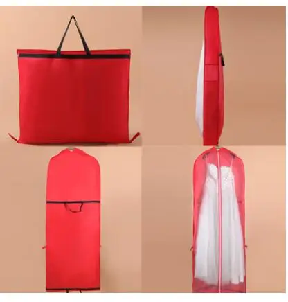 

5 шт. 180 см складная сумка свадебное платье аксессуары одежда капюшон пылезащитный чехол для свадебного платья свадебное платье одежда нова...