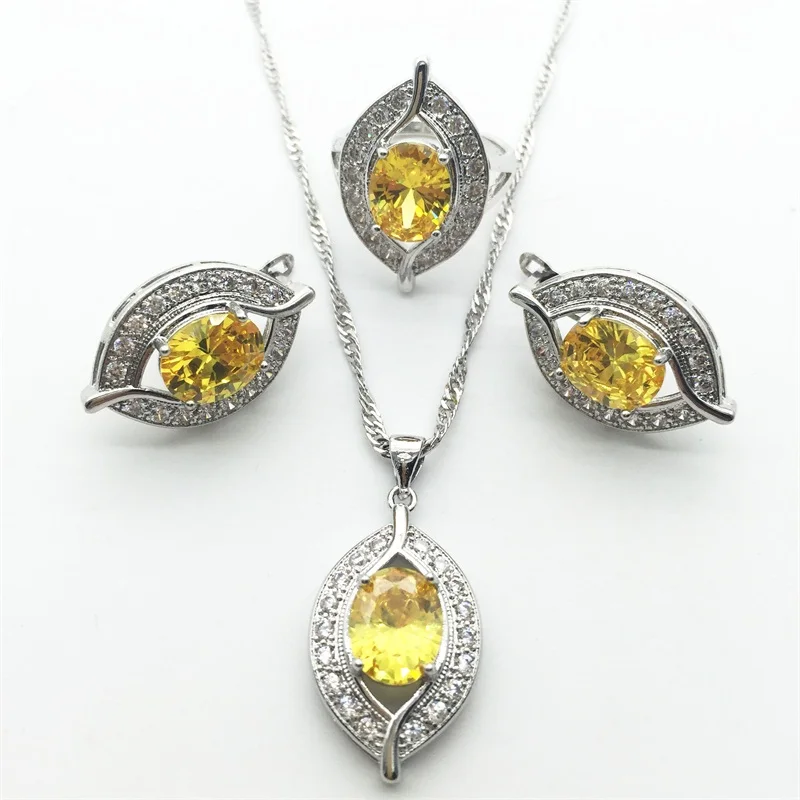 Набор ювелирных изделий в форме одного глаза золотые желтые белые женские