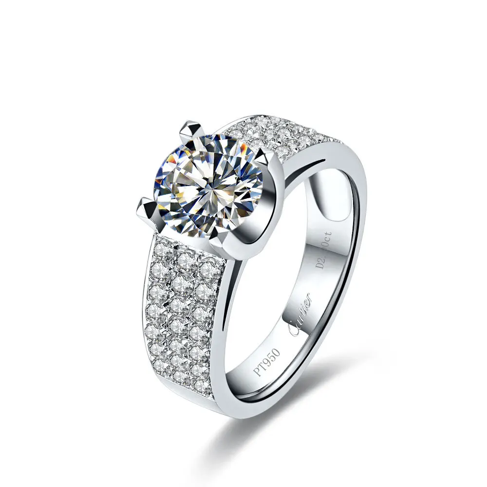 

2Ct White Gold 14K Oxhead Style Breathtaking Quality Simulate Diamond Wedding Ring Jewerly Gift For Halloween Invitation