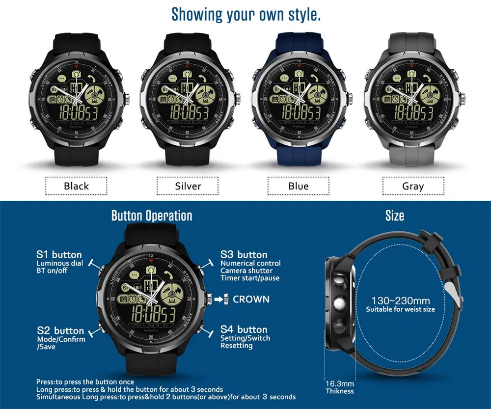 Hot Sale VIBE 4 HYBRID Smart Watch Phone Sports Men Smartwatch iOS/ Android Q5Y8 wearable devices relogio inteligente | Электроника