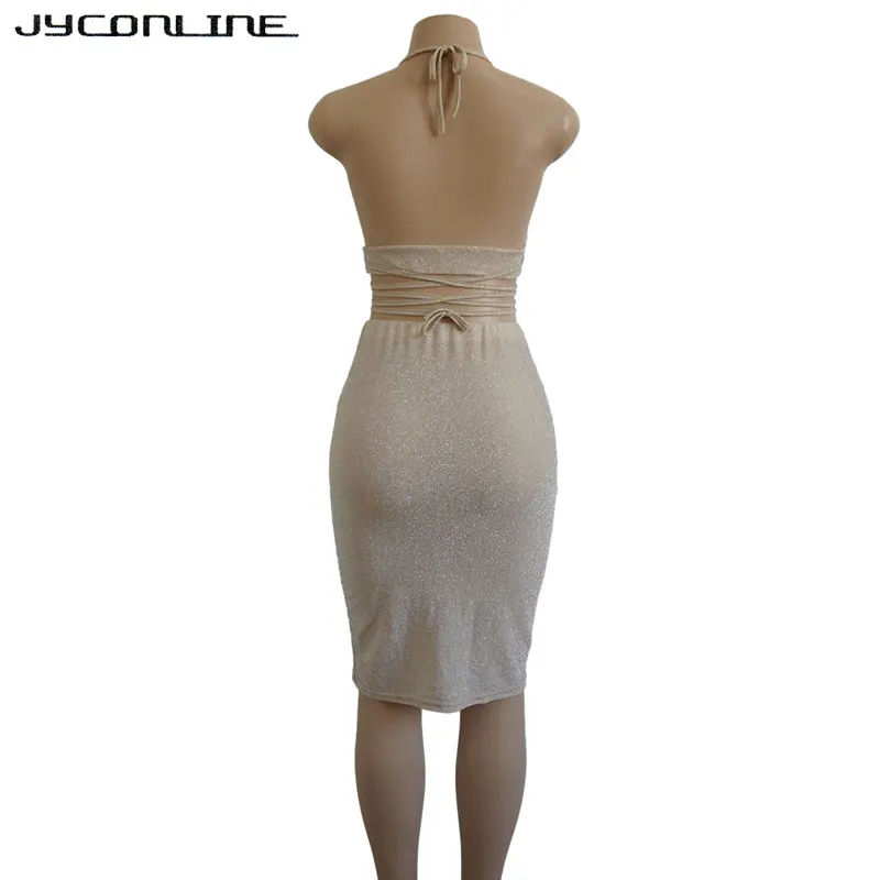 JYConline летние женские сексуальные вечерние платья без рукавов женское облегающее