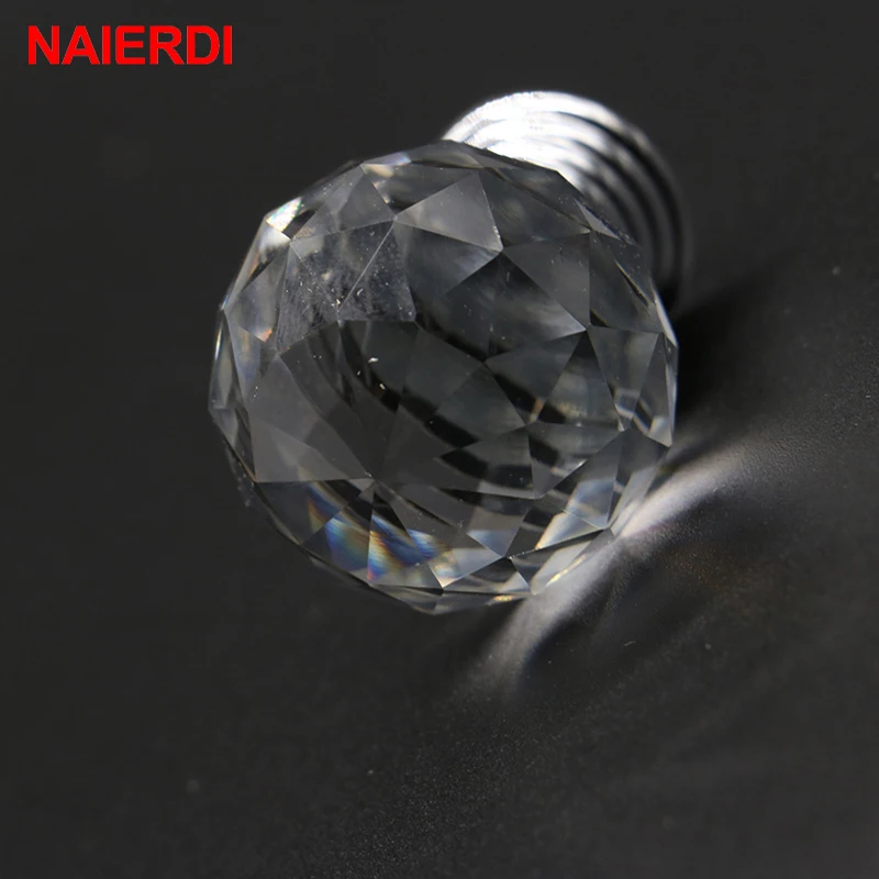 10 шт. NAIERDI дизайнерские стеклянные ручки для шкафа выдвижные кухонного 20 30 мм|glass