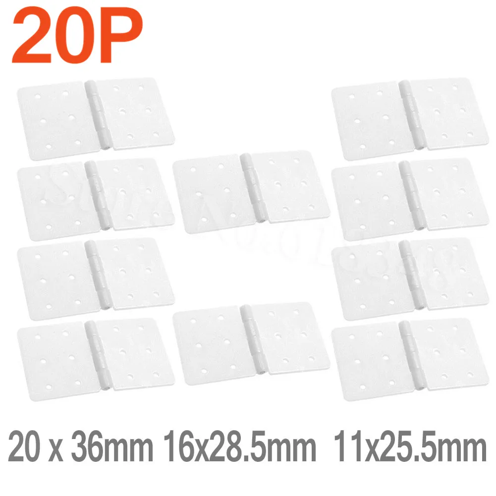 

20pcs Nylon & Pinned Hinge 20x36 mm / 16x28.5 / 11x25.5 For RC Airplanes Parts Model Aeromodelling Replacement
