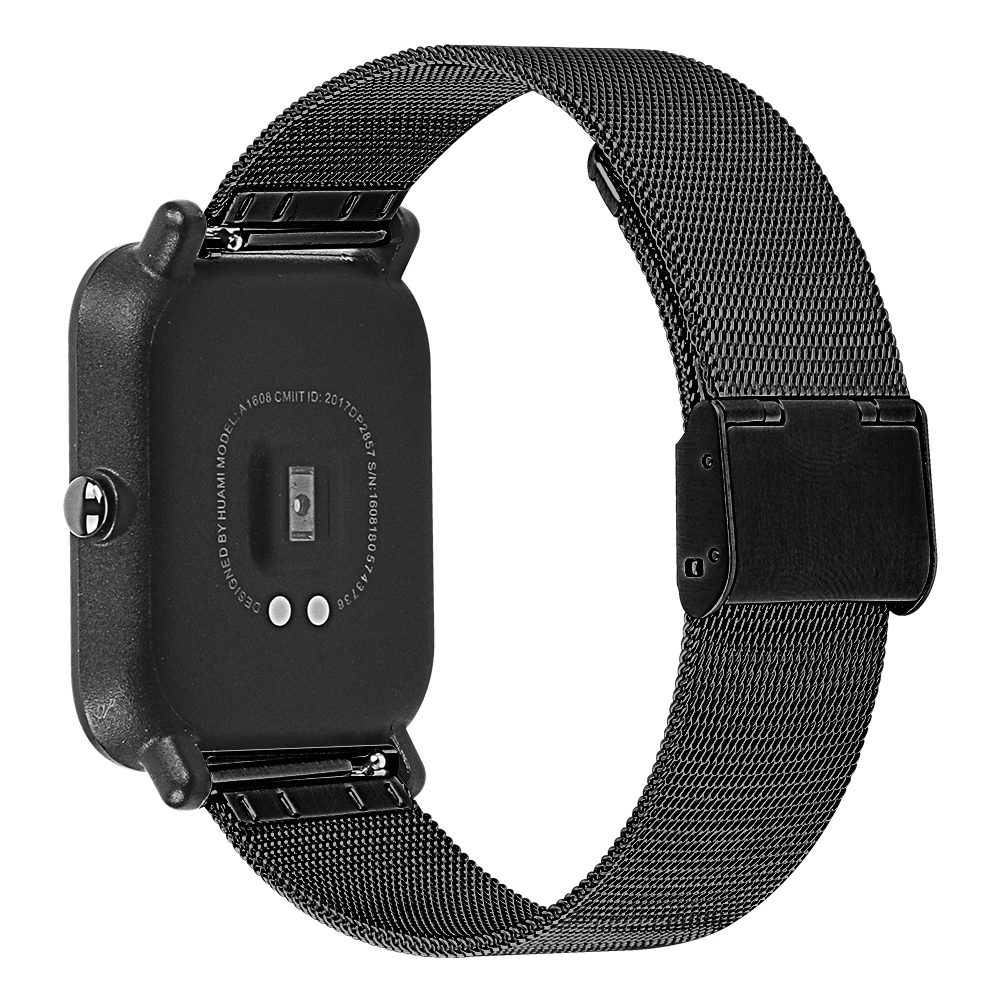 YUEDAER с декоративной металлической пряжкой и ремешок на запястье для Xiaomi Amazfit Bip/Bip Lite ремешок 20/22 мм ремешок для наручных часов для Amazfit Stratos 2 2S ногу ремешками