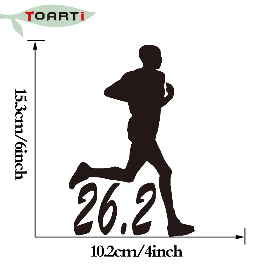 26 2 Marathon Runner виниловая наклейка Diy стикер окна автомобиля для стенок бампера