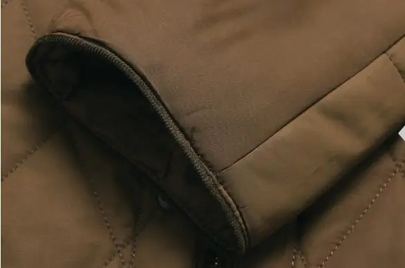 Мужская зимняя длинная теплая хлопковая одежда с воротником-стойкой |