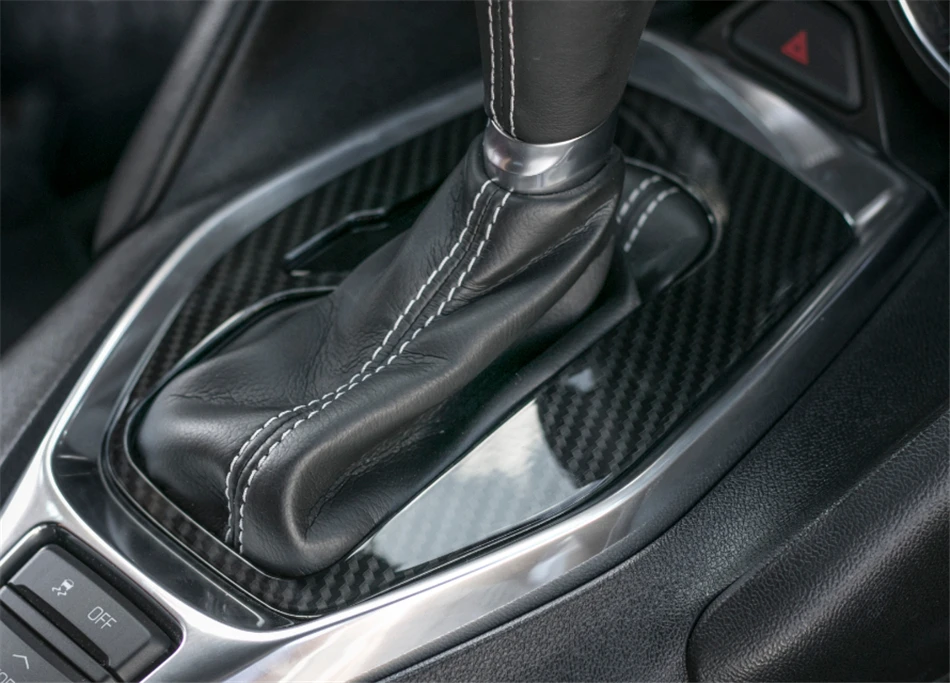 

Lapetus Stalls Gearshift Box Frame Cover Trim For Chevrolet Camaro 2016 2017 2018 2019 2020 Carbon Fiber Look / Auto Accessories