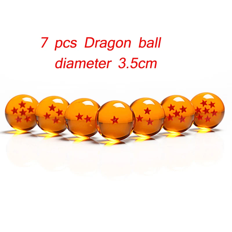Dragon Ball Z фигурки Shenron Dragonball Z Набор фигурок Esferas Del Dragon+ 7 шариков 3,5 см+ светодиодный Набор фигурок DBZ игрушки - Цвет: 7pcs 3.5cm ball