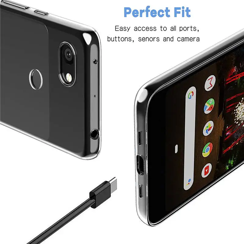 Чехол для Google Pixel 3a XL силиконовый прозрачный Футляр TPU чехол телефона 3aXL Pixel3a G020C