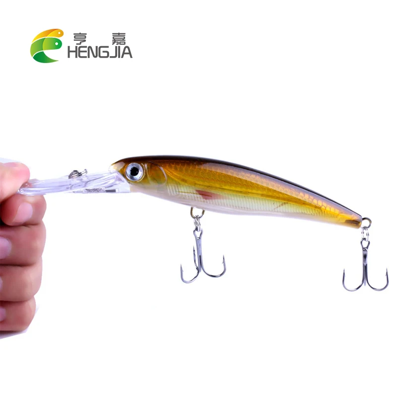 

HENGJIA 1PC hard plastic minnow fishing lures artificial wobblers crankbaits trout fishing baits pesca fishing tackles