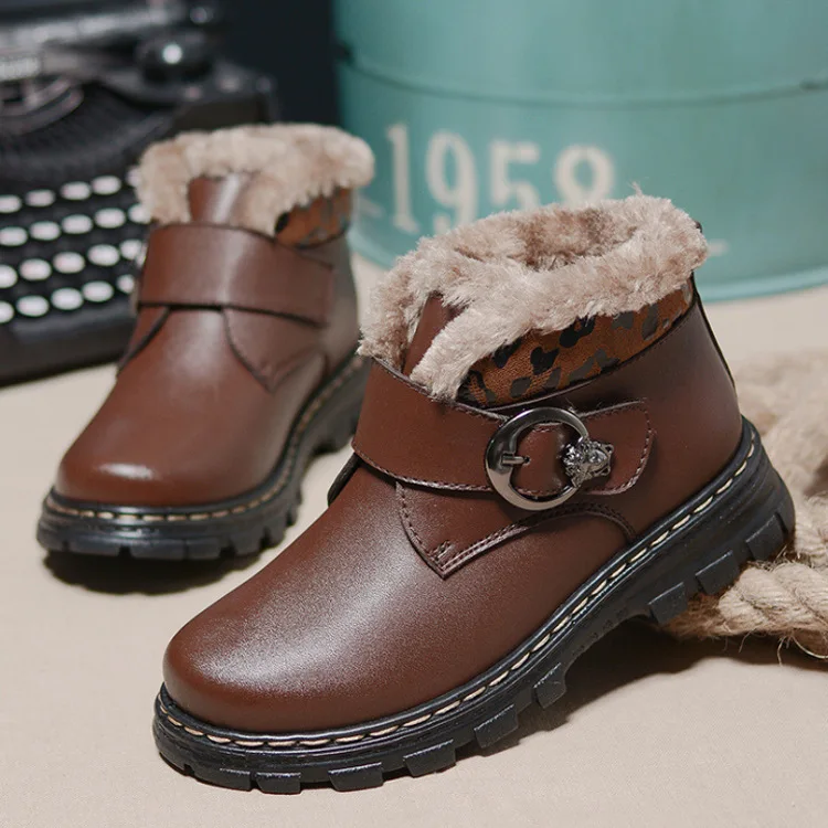 Yeafey Children Winter Baby Boots Kids Leather Shoes for Boys Size 26-37 Cowboy Autumn Children's Rubber |