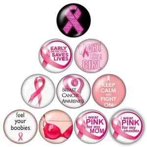 Новая мода фиолетоваяРозовая лента надежда 10 шт. 12 мм16 мм18 мм25 мм круглая фотография стеклянный кабошон демонстрация плоская задняя часть изготовление фурнитуры ZB0495