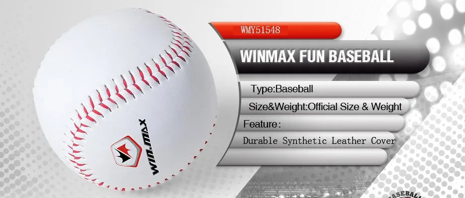 Winmax 1 шт. белый базовый шар 9 дюймов жесткий шар практические занятия по бейсболу мяч
