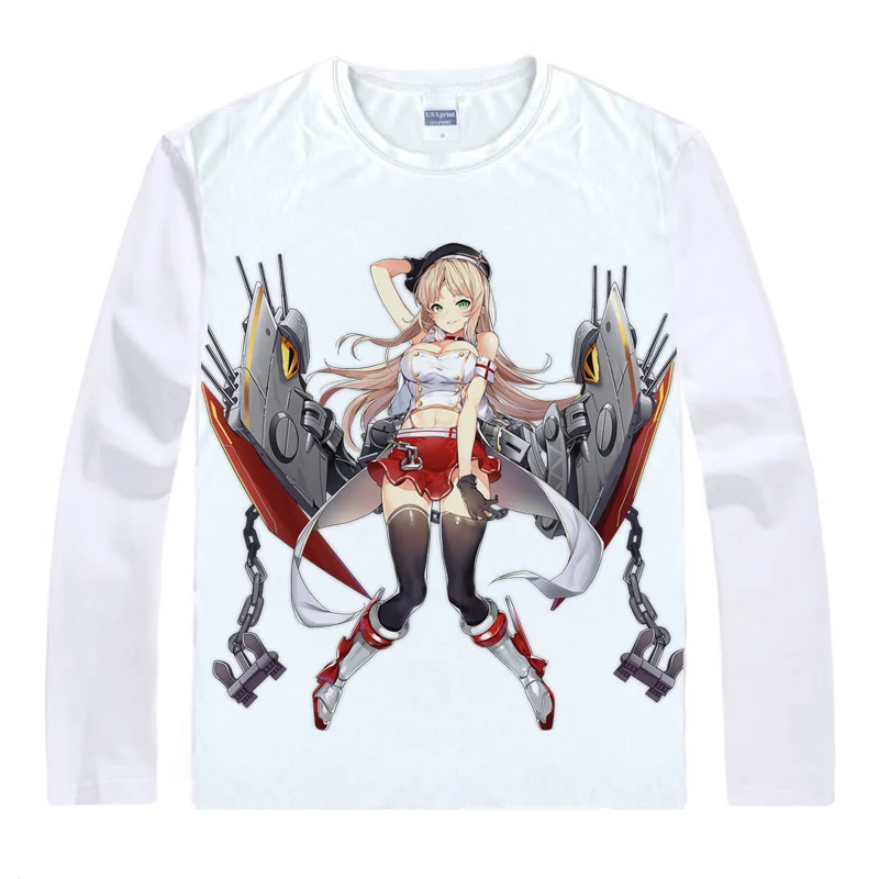 Style 14 Azur Лейн, футболки, мужские, хип-хоп, с длинным рукавом, аниме, рубашки, корабль-девушка, мир военных кораблей, HMS BELFAST C35, женские, аниме, косплей, рубашка - Цвет: Style 14