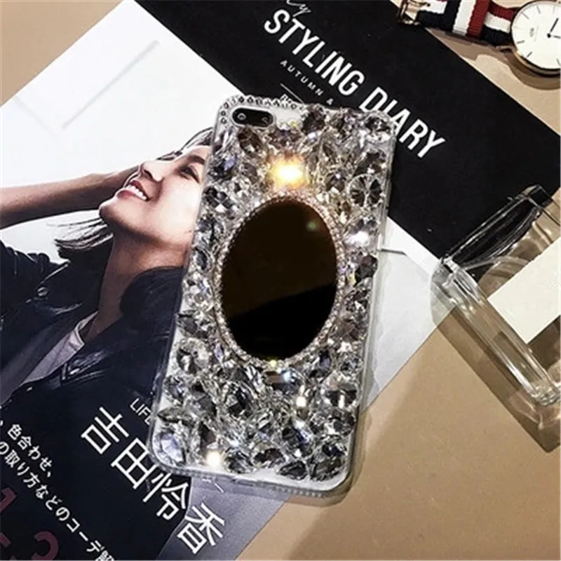 Luxury 3D Bling Diamond Rhinestone With Mirror For Huawei Honor 8 9 10 7X lite V10 V20 Nova 5 P10 P20 P30 Mate 20 Phone Case |