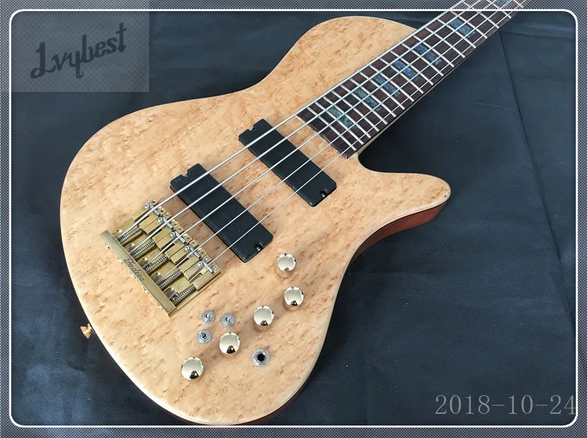 Музыкальный инструмент custom shop электрическая гитара бабочка бас 5 струн Золотой